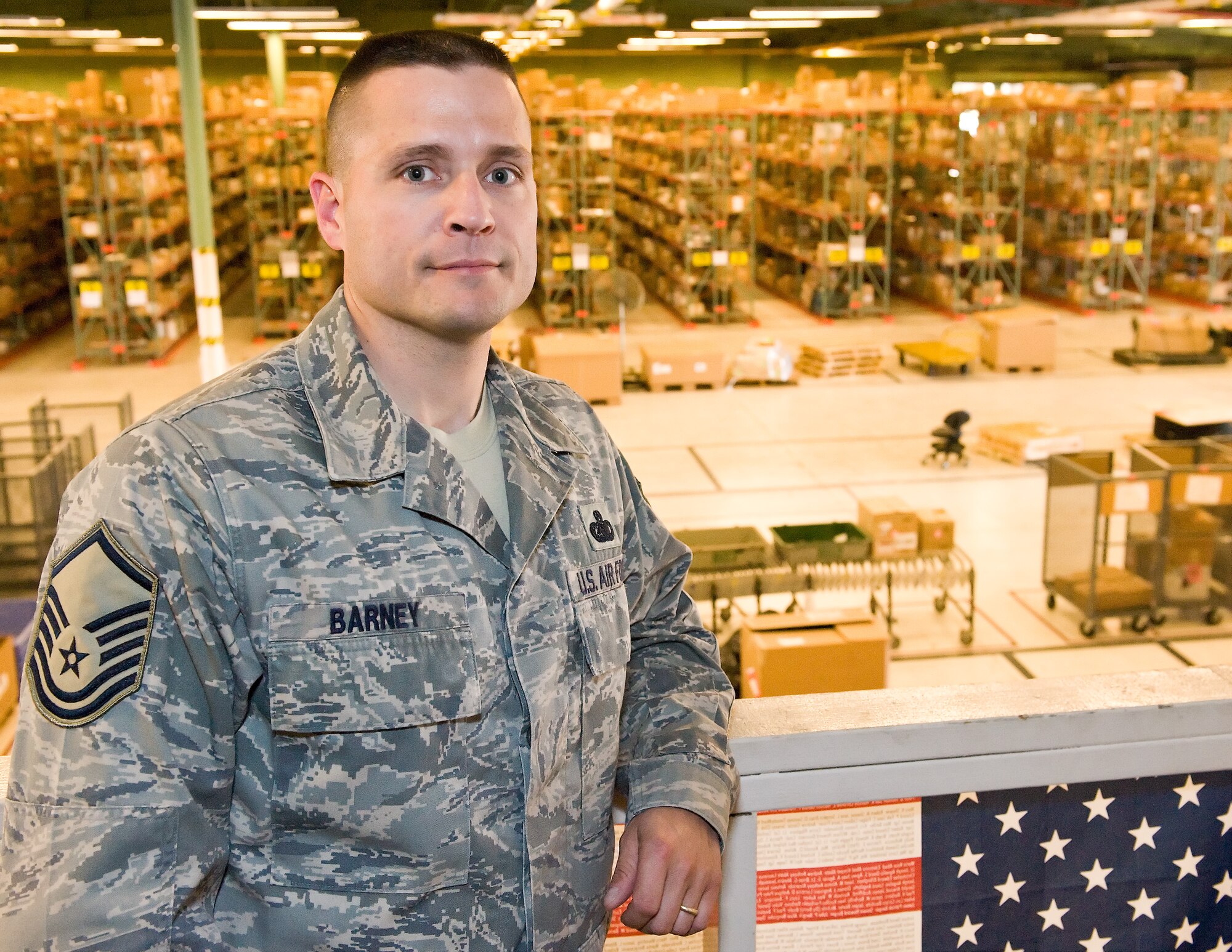 Master Sgt. Jeffrey Barney, superintendent of asset management with the 436th Logistics Readiness Squadron