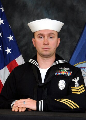 Naval Support Activity Sailor of the Year Petty Officer 1st Class Jacob Moore