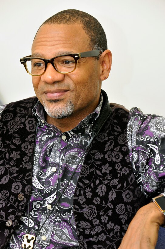 Grammy Award winning saxophonist Kirk Whalum relaxes backstage before a Jazz Heritage Series performance featuring the USAF Airmen of Note on November 4, 2011 at The George Washington University in Washington, D.C.