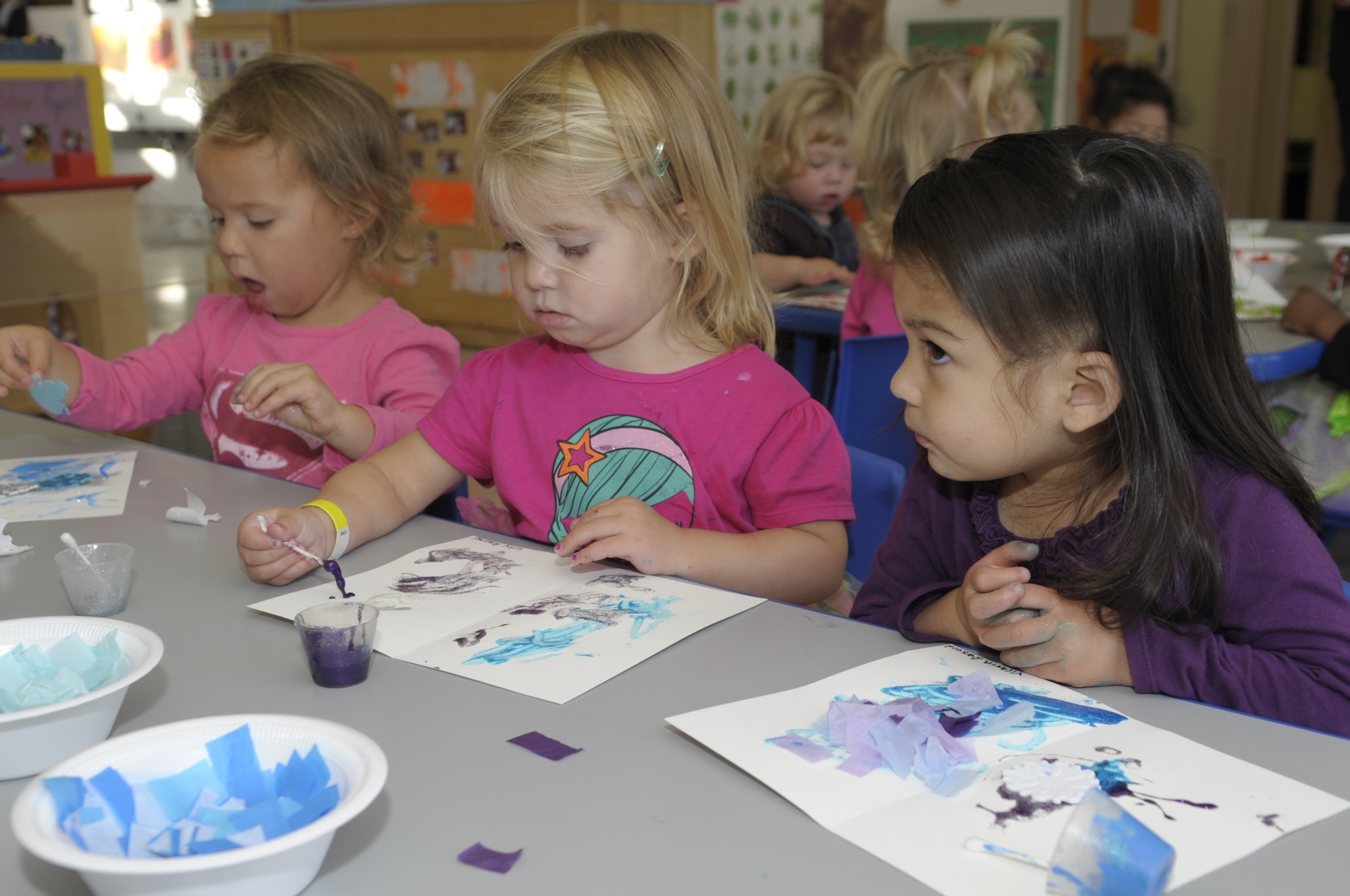 VANDENBERG AIR FORCE BASE, Calif. -- Children create holiday cards for their deployed parents at the Child Development Center here Tuesday, Nov. 8, 2011. The cards, pictures and drawings will be displayed at the White House, Washington D.C.
(U.S. Air Force photo/Jerry E. Clemens, Jr.)