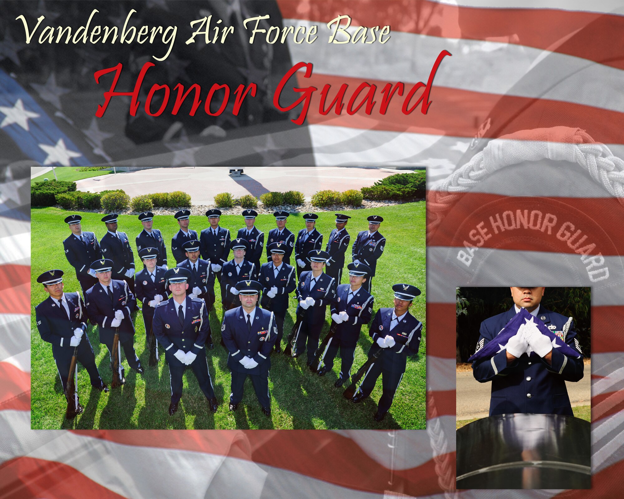 VANDENBERG AIR FORCE BASE, Calif.-- It is the United States Air Force's privilege and responsibility to render military honors for the veterans and active duty services members at their interment. The rendering of military funeral honors is a way to show the nation's deep gratitude to those who, in times of war and peace, have faithfully defended the country. (U.S. Air Force photo illustration/Senior Airman Lael Huss)

