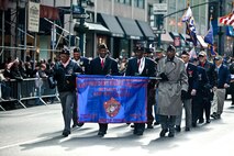 NEW YORK --  Montford Point Marine Association Marine veterans marched behind 200 current generation Marines in the annual New York Veterans Day parade, here, Nov. 11. This year marks the 92st Anniversary of The New York City Veterans Day Parade. The parade is hosted by the United War Veterans Council, Inc. on behalf of the City of New York. It is the oldest and largest of its kind in the nation. Since November 11, 1919, the parade has provided an opportunity for Americans and International visitors to honor those who have served in the nation’s largest city. Sgt. Dakota Meyer, the recently awarded Marine Medal of Honor recipient, rode in the parade. Major Gen. Melvin Spiese, Deputy Commanding General, I Marine Expeditionary Force, represented the Marine Corps as one of the reviewing officials of the parade. Montford Point was the segregated training grounds for all black Marines from 1942 until 1949, while all white recruits attended boot camp in Parris Island, S.C. or San Diego, Calif. (Marine Corps photo by Sgt. Randall A. Clinton / RELEASED)