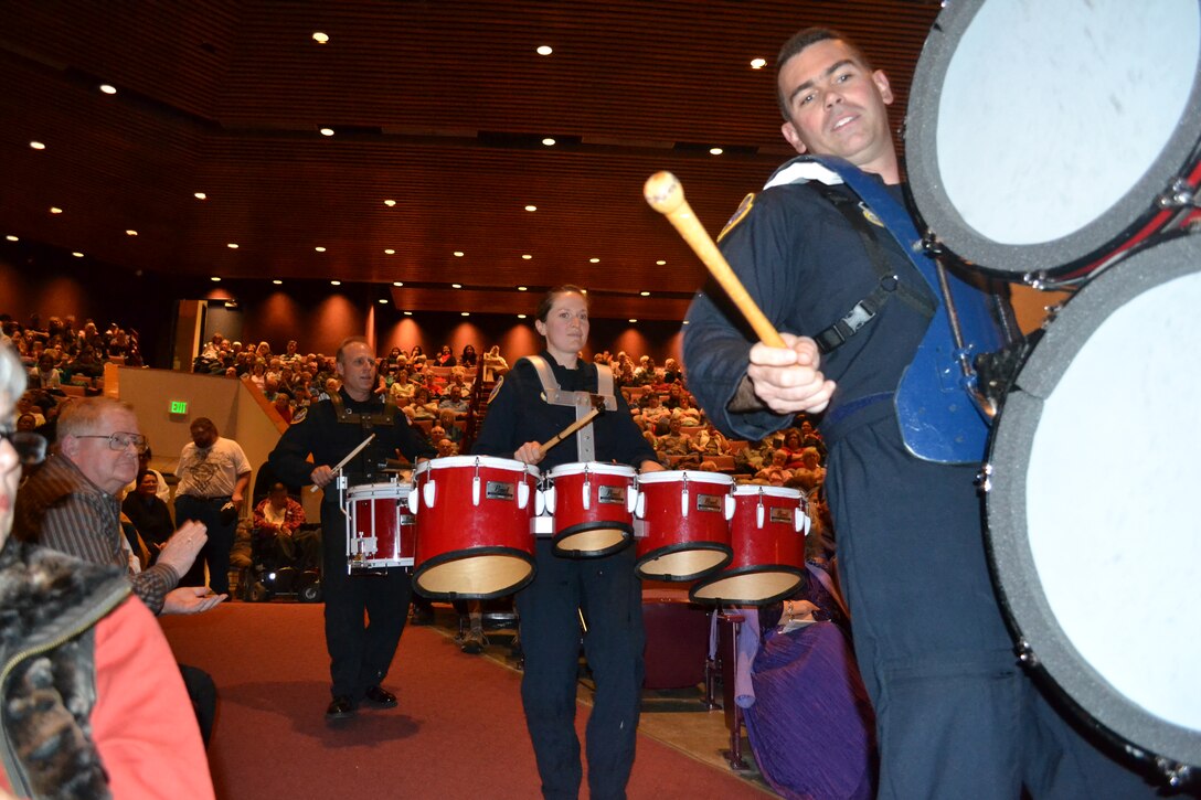 Academy Winds from the United States Air Force Academy Band performs "The Terrazzo Strut" in Farmington, NM. The members of Academy Winds demonstrate their versatility in this rousing drum corp feature that evokes the spirit of marching on the Terrazzo at the United States Air Force Academy.