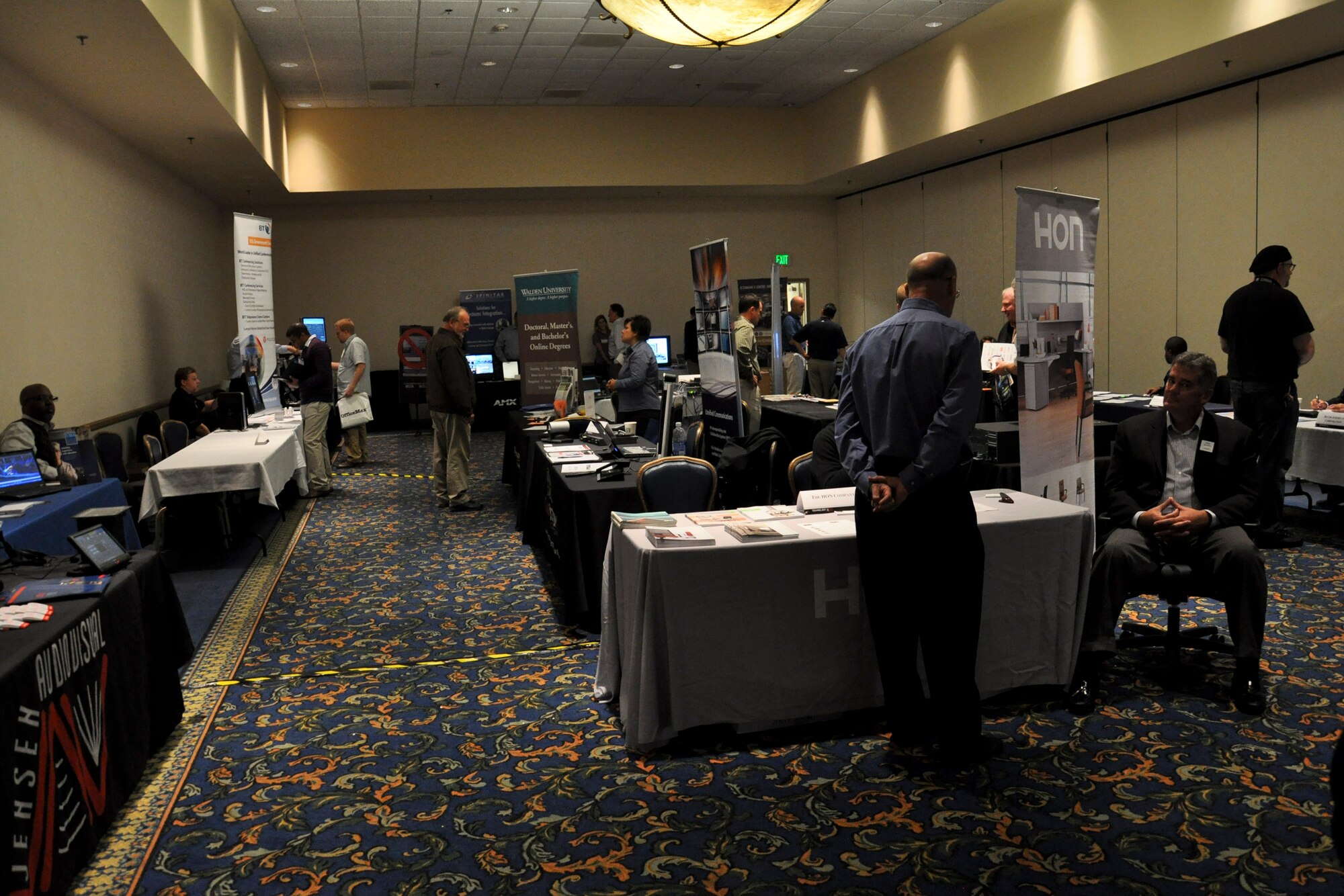 VANDENBERG AIR FORCE BASE, Calif. -- The 30th Space Communications Squadron hosts the annual Technology Exposition at the Pacific Coast Club here Monday, Nov. 14th, 2011. More than 20 companies showcased their latest technologies at the event, which was open to all base personnel. (U.S. Air Force photo/Staff Sgt. Levi Riendeau)