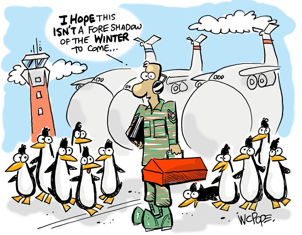 Pope's Puns cartoon. (Retired Master Sgt. W.C. Pope)