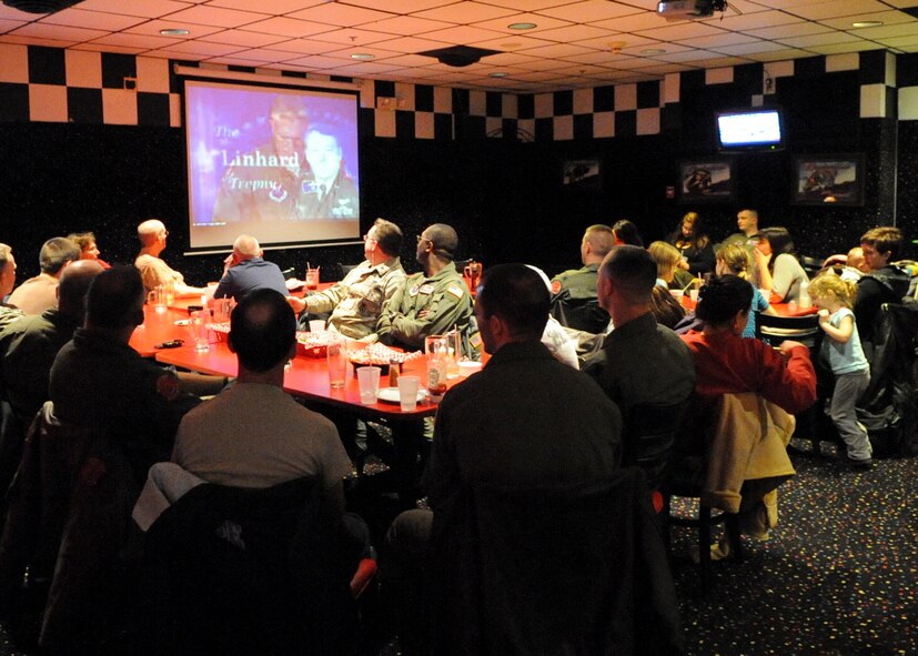 MINOT AIR FORCE BASE, N.D. -- Team Minot members were given the opportunity to view a live score posting of the Air Force Global Strike Command Global Strike Challenge at J.R. Rockers here Nov. 9. Team Minot Airmen who competed at the challenge were awarded more than five trophies. (U.S. Air Force photo/2nd Lt. Jose Davis)