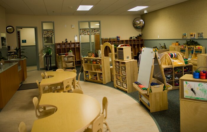A new classroom inside the Child Development Center I after its grand opening Nov. 14, 2011, at Nellis Air Force Base, Nev. More than 90 people attended the grand opening of this new facility, which is capable of supporting 150 children. (U.S Air Force photo by Senior Airman Stephanie Rubi / Released)