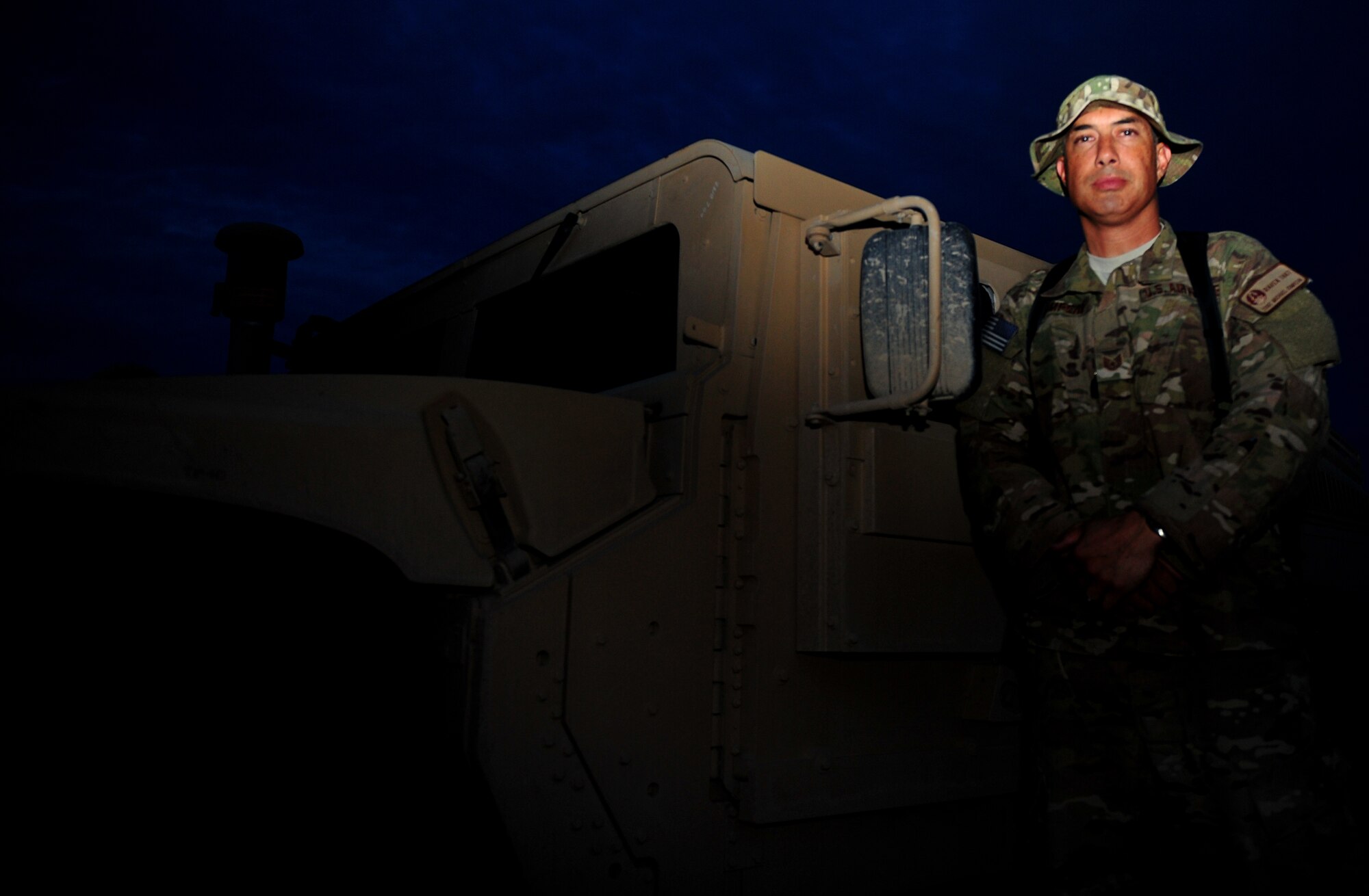 Tech. Sgt. Michael Compean, 838th Air Expeditionary Advisory Group security forces adviser, is training Afghan soldiers in security forces tactics while deployed to Afghanistan. The 838th AEAG Airmen advise Afghan soldiers on maintenance, operations, flight, and security of the Mi-17 helicopter. (U.S. Air Force Photo/SrA Tyler Placie)