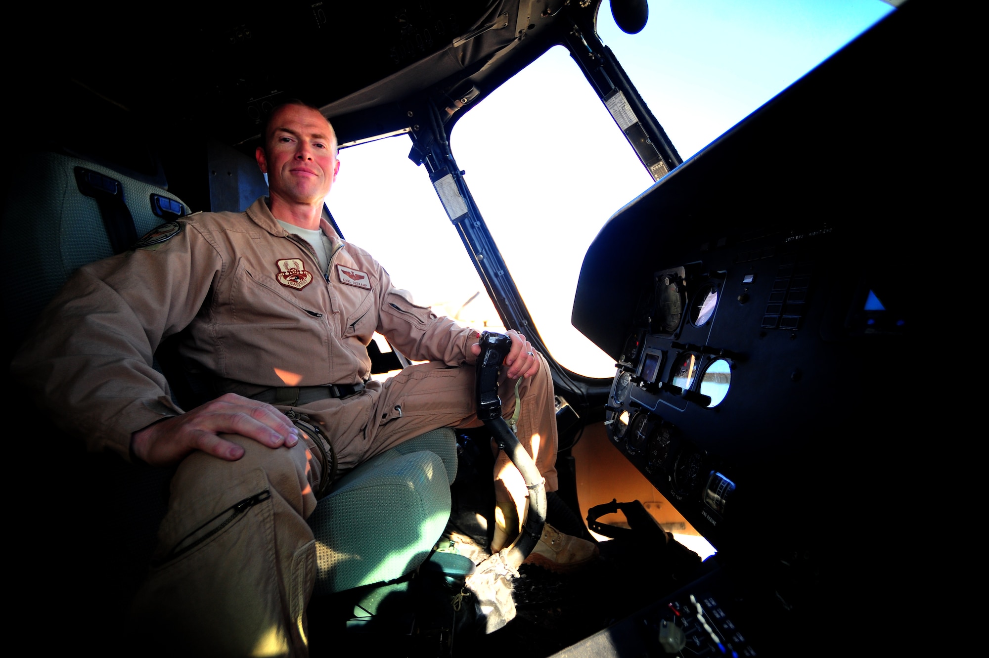 Maj. Karl Seekamp, 838th Air Expeditionary Advisory Group Detachment 1 commander, leads a team of coalition airmen in advising Afghan soldiers on maintenance, operations, flight operations, and security of the Mi-17 helicopter.  Seekamp is deployed from the 46th Test Wing, Eglin AFB, Fl. (U.S. Air Force Photo/SrA Tyler Placie)