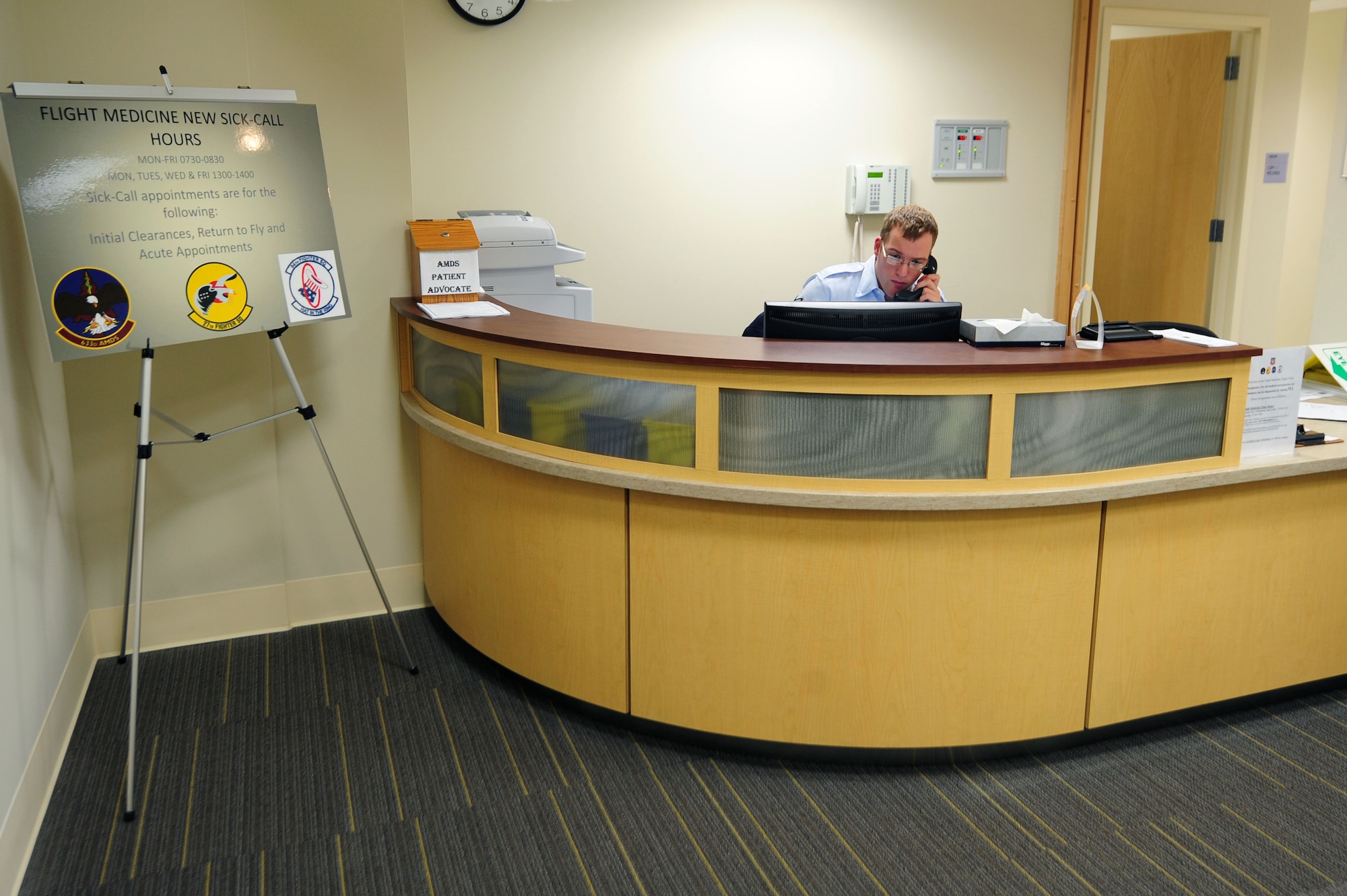 The 633rd Medical Group Flight Medicine clinic relocated to USAF Hospital Langley's main building, along with Mental Health, Public Health and Virginia Air National Guard medical personnel at Langley Air Force Base, Va. Clinic locations will continue shifting as renovations and construction continues.  (U.S. Air Force photo by Airman 1st Class Kayla Newman/Released)