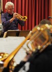 Doc Severinsen, legendary jazz trumpeter, lays down some beats during a rehearsal session with the Airmen of Note, premier jazz ensemble of the U.S. Air Force, Nov 16 on Joint Base Anacostia-Bolling, Washington, D.C. Severinsen will appear with the Note for the 2011 Jazz Heritage Series. (U.S. Air Force photo by Staff Sgt. Christopher Ruano)