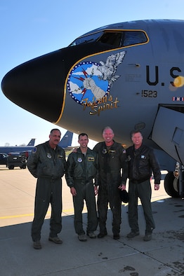 Lt. Col. David Irvin, 171st Air Refueling Wing pilot, completes the last flight of his career November 18, 2011. (National Guard photo by Master Sgt. Ann Young) (Released)