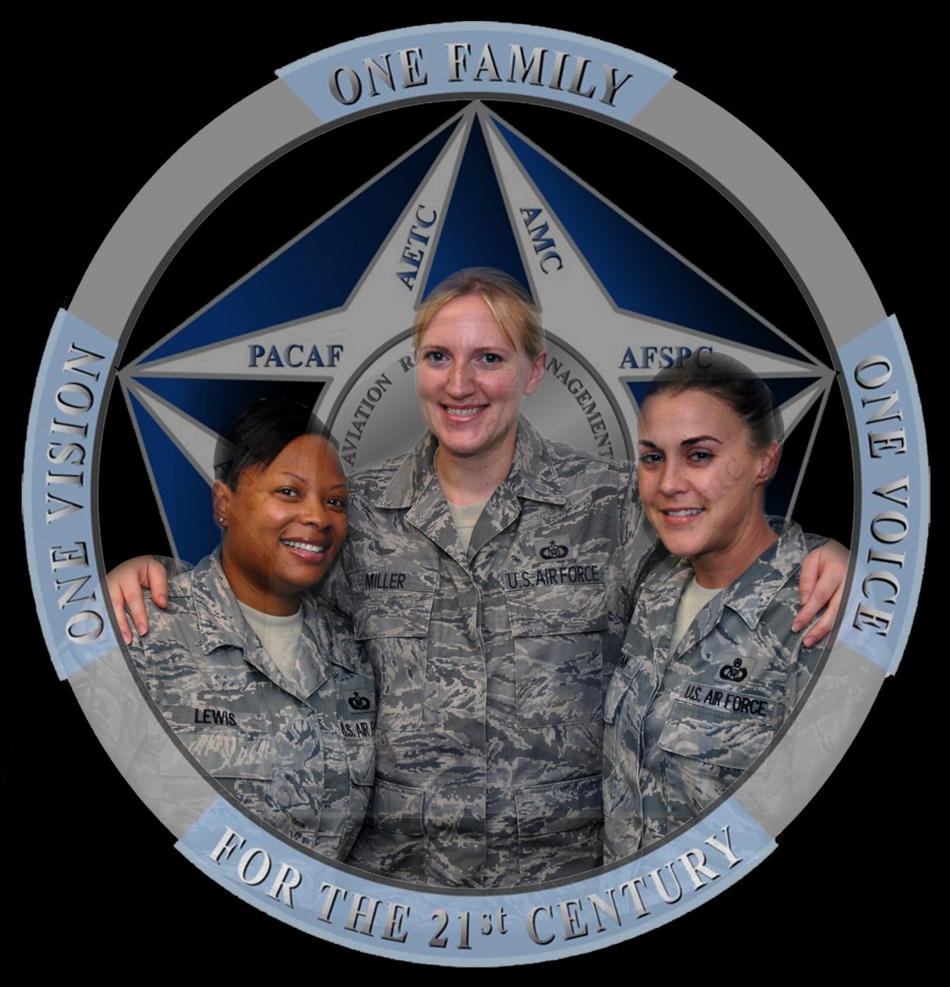 Host aviation resource managers from the 8th Operations Support Squadron pose with their unit's coin at Kunsan Air Base, Republic of Korea, recently. HARM Airmen are responsible for the overall administration of the aviation resource management system, which is an online management information system designed to support the oprations group commander. (U.S. Air Force photo illustration by Senior Airman Benjamin Stratton/Released)