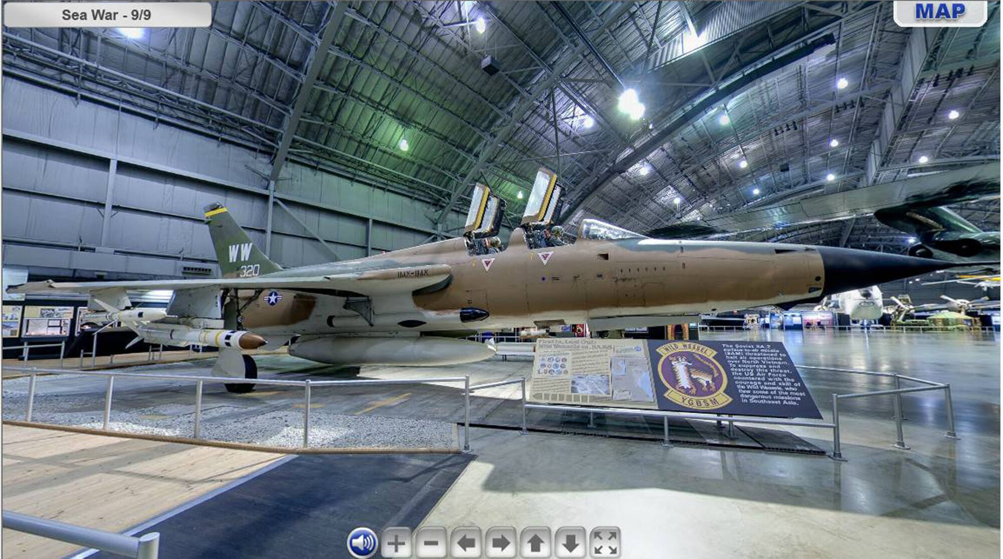Screenshot of the Wild Wesals exhibit in the Southeast Asia War Gallery from the National Museum of the U.S. Air Force's Virtual Tour website. (U.S. Air Force image).
