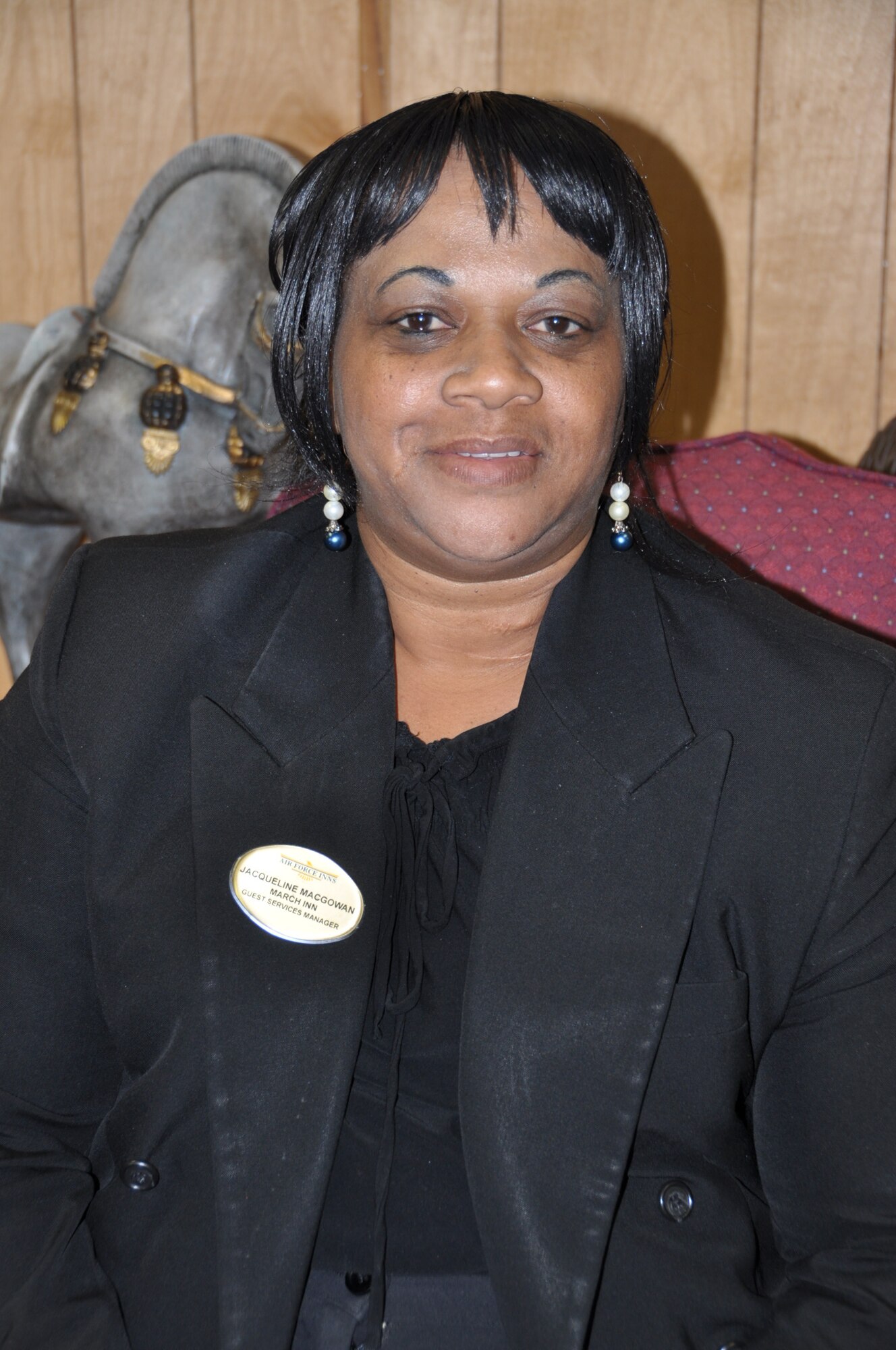 Jacqueline MacGowan is the guest services manager at the March Inn at March Air Reserve Base, Calif. She is originally from Bossier City-Shreveport, La. (U.S. Air Force photo/Master Sgt. Linda Welz)