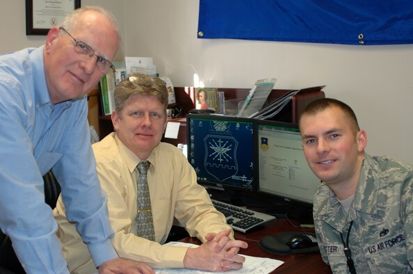 This year 338 Team Hill members earned their associates degree through the Community College of the Air Force, which exceeds last year’s record of 268. Staff Sgt. Derrick Potter meets with education specialist Mark Kuerth, left, and CCAF counselor Allen Boettcher for an education counseling session at the Hill Education Center. (U.S. Air Force photo by Andrea Mason/Released).