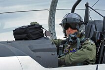 LAUGHLIN AIR FORCE BASE, Texas – 1st Lt. Kyle Sims, 85th Flying Training Squadron, prepares for a solo flight here Nov. 21 in a T-6A Texan II. The T-6 aircraft is a single-engine, two-seat primary training aircraft designed to train student pilots. Laughlin graduates about 400 pilots annually. (U.S. Air Force photo/Senior Airman Scott Saldukas)