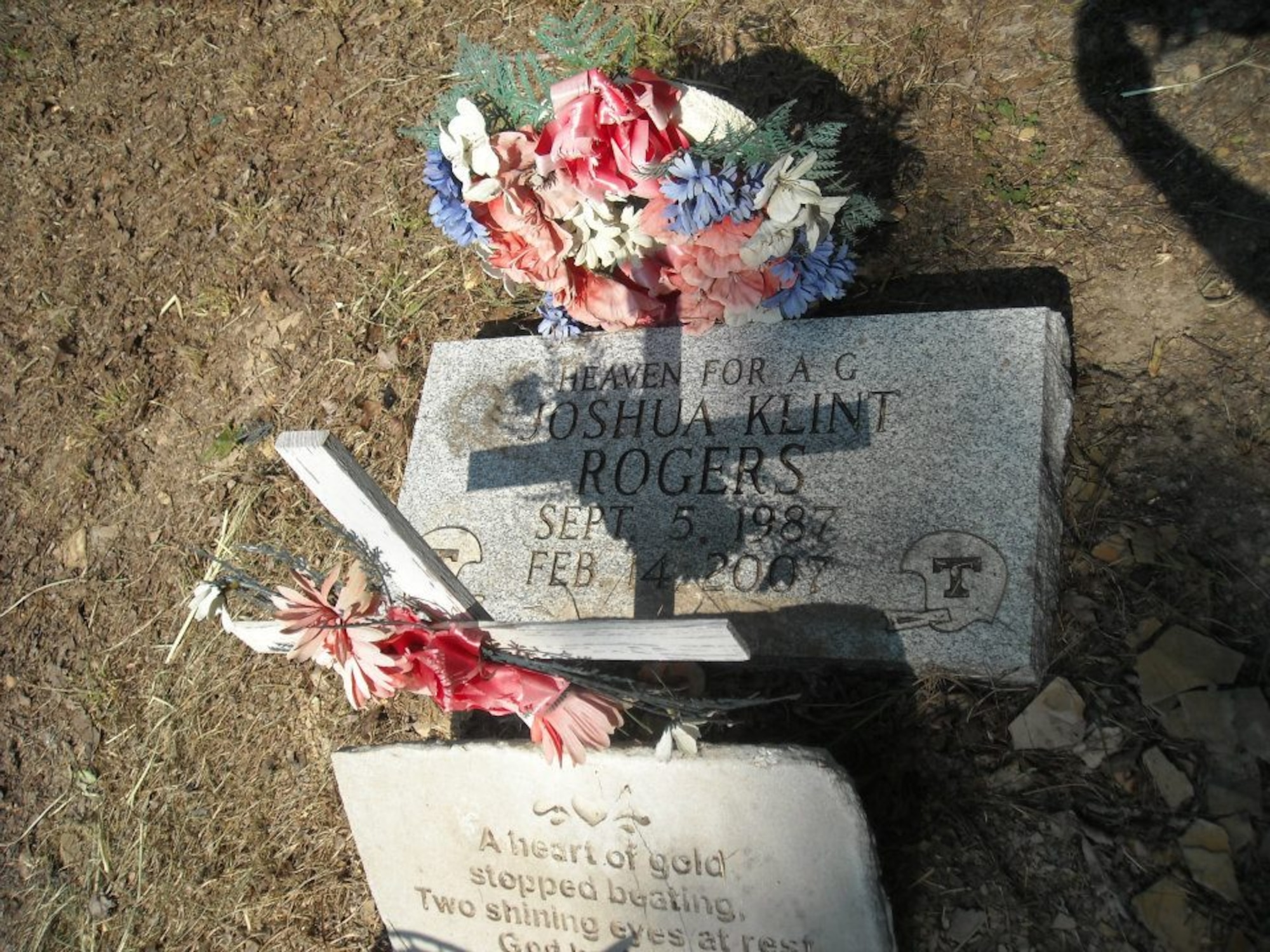 ROME, Ga. -- Here lies the tomb of Joshua Klint Rogers, brother of Airman 1st Class KaraBe Ross, 5th Force Support Squadron chef. Rogers was only 19 when he was killed in a drunk-driving accident in 2007. Ross recently recounted, to her fellow peers, the story of the impact her brother’s death had on herself and family. (Courtesy photo)