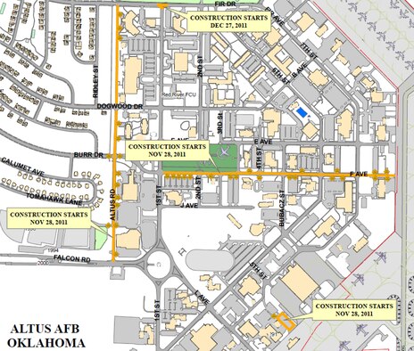 Altus Road, F Street scheduled for construction > Altus Air Force Base ...