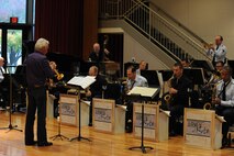 The Airmen of Note, premier jazz ensemble of the U.S. Air Force, rehearse with trumpet legend, Doc Severinsen, Nov. 16 on Joint Base Anacostia-Bolling, Washington D.C., for the 2011 Jazz Heritage Series. The Nov. 18 performance will be at the George Washington University Lisner Auditorium, Washington, D.C., at 8 p.m. (U.S. Air Force photo by Staff Sgt. Christopher Ruano)