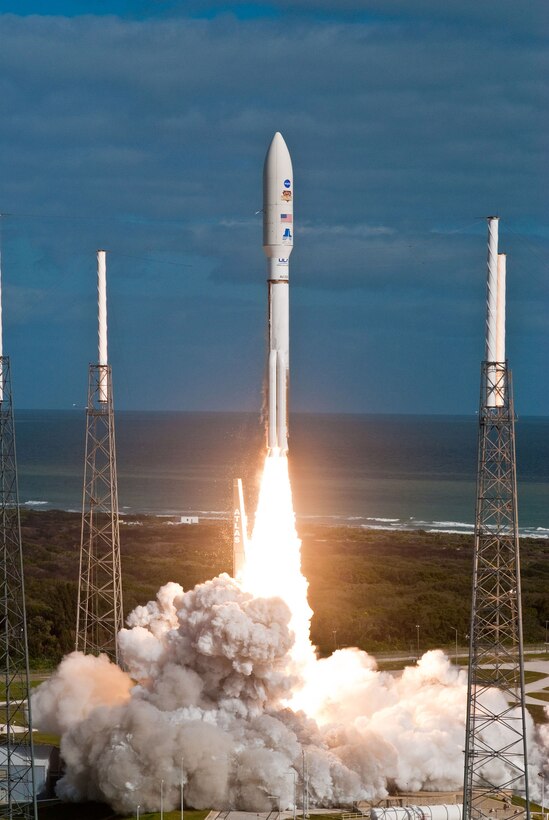 An Atlas V rocket launches from Cape Canaveral Air Force Station on Nov. 26 carrying NASA's Curiosity Rover. The Rover is set to land on Mars in August 2012. (Photo courtesy of United Launch Alliance)