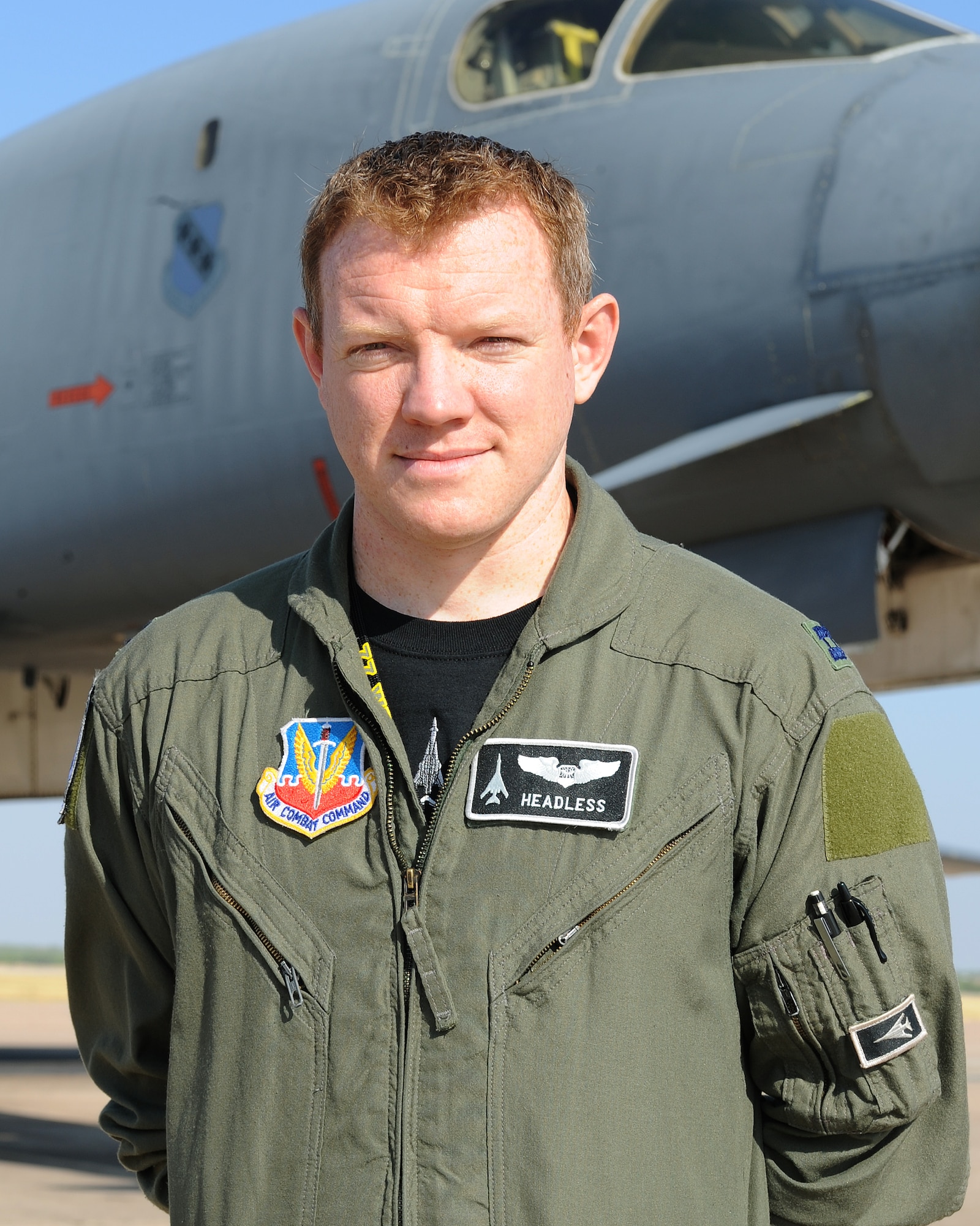 U.S. Air Force Capt. Robert Horstmann, 77th Weapons Squadron student, poses in front of a B-1 Bomber July 22, 2011, on the flightline at Dyess Air Force Base, Texas. With the successful completion of Mission Employment, students will remain at Nellis AFB for a weapons school graduation ceremony Dec.10. (U.S. Air Force photo by Tech. Sgt. Darcie Ibidapo)