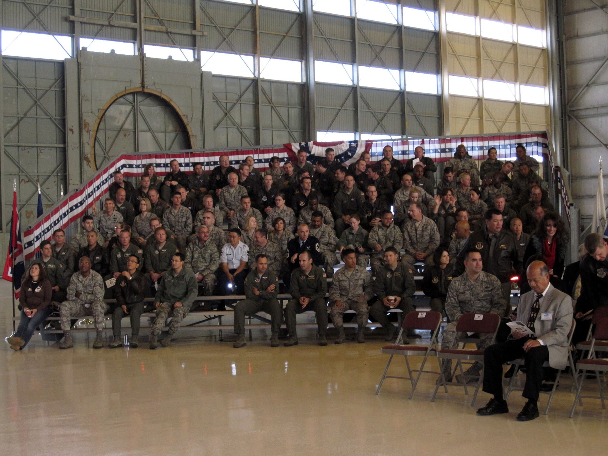 TRAVIS AIR FORCE BASE, Calif. -- Col. Matthew J. Burger, assumes command  of the 349th Operations Group at a ceremony here Nov. 19, 2011. The ceremony was well attended by members of Team Travis and the local community. The change of command ceremony is a time-honored tradition which formally symbolizes the continuity of authority as the command is passed from one officer to another. (U.S. Air Force courtesy photo)