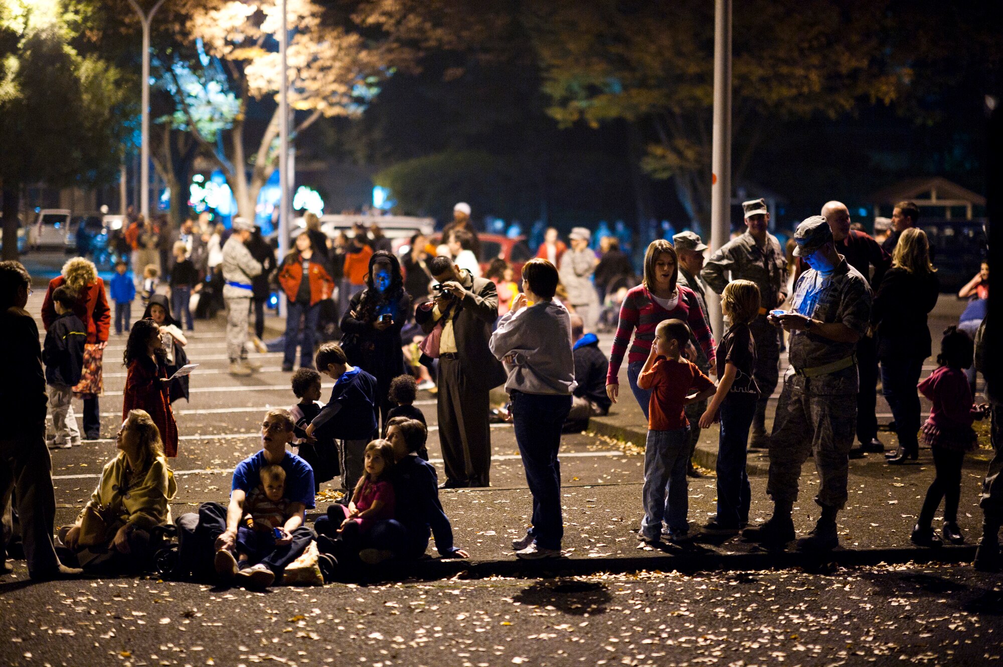 YOKOTA AIR BASE, Japan -- Spectators gather for the annual tree lighting ceremony Nov. 30, 2011, at Yokota Air Base, Japan. (U.S. Air Force photo/Staff Sgt. Samuel Morse)