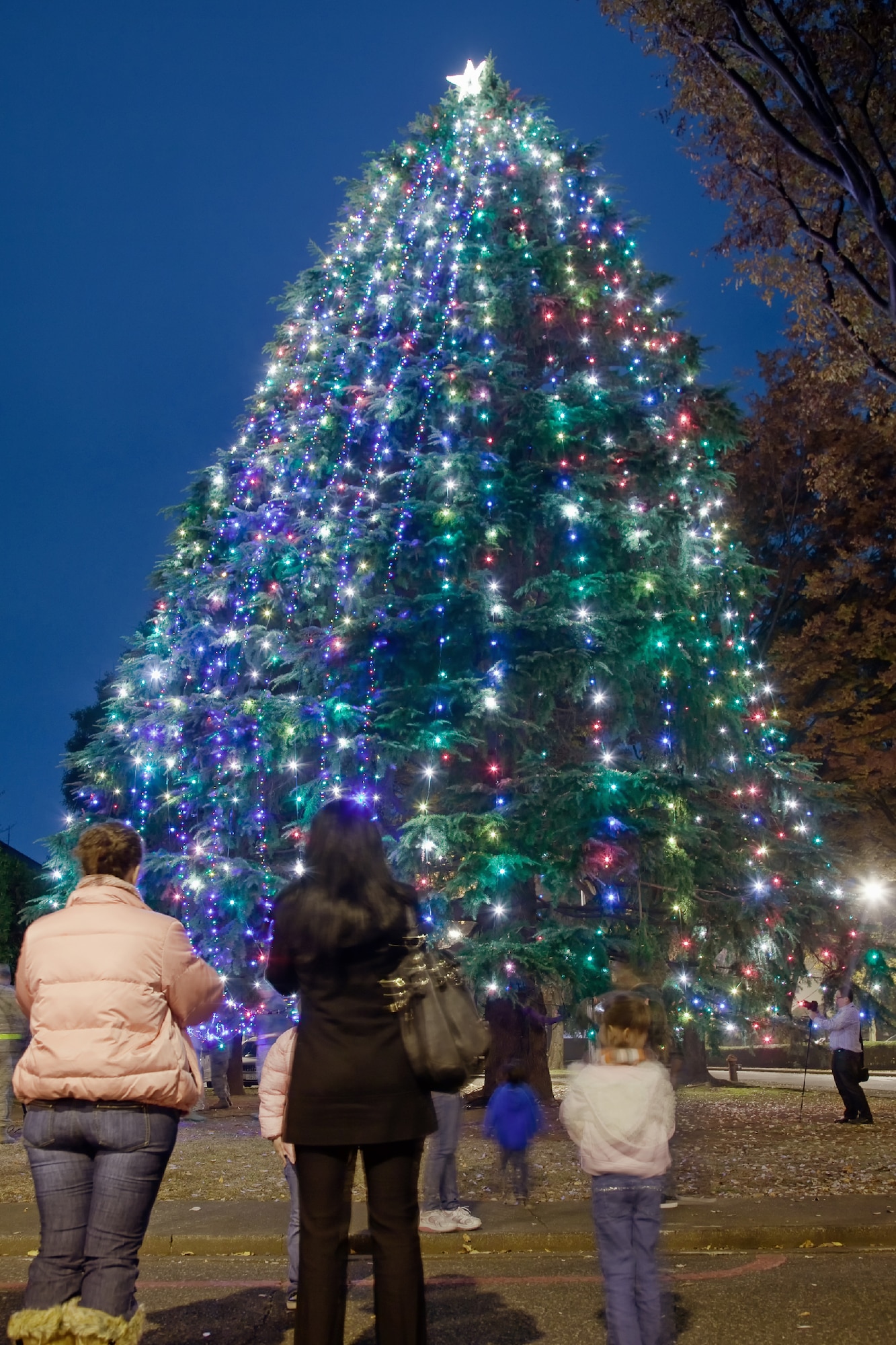 YOKOTA AIR BASE, Japan -- The Yokota tree lighting ceremony was held Nov. 30, 2011 at the traditional chapel. (U.S. Air Force photo/Osakabe Yasuo)