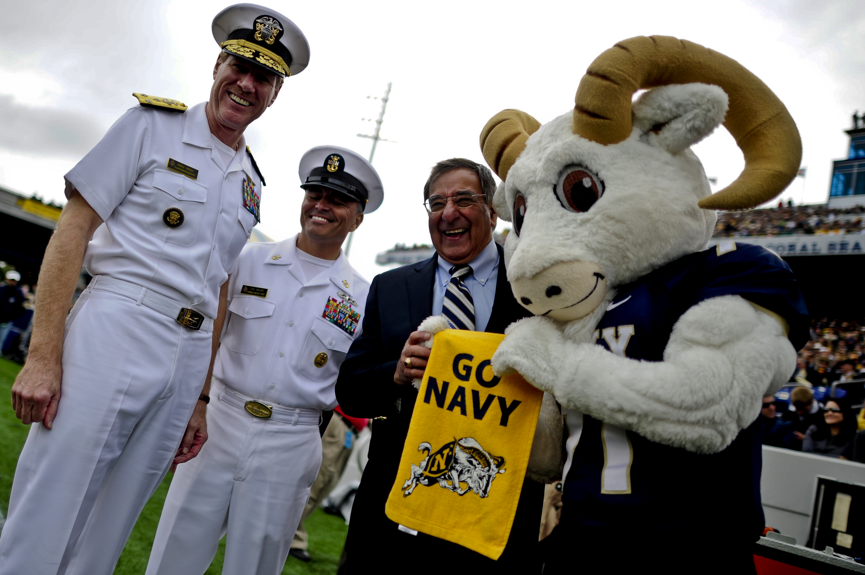 Defense Secretary Leon E Panetta Meets With U S Naval Academy