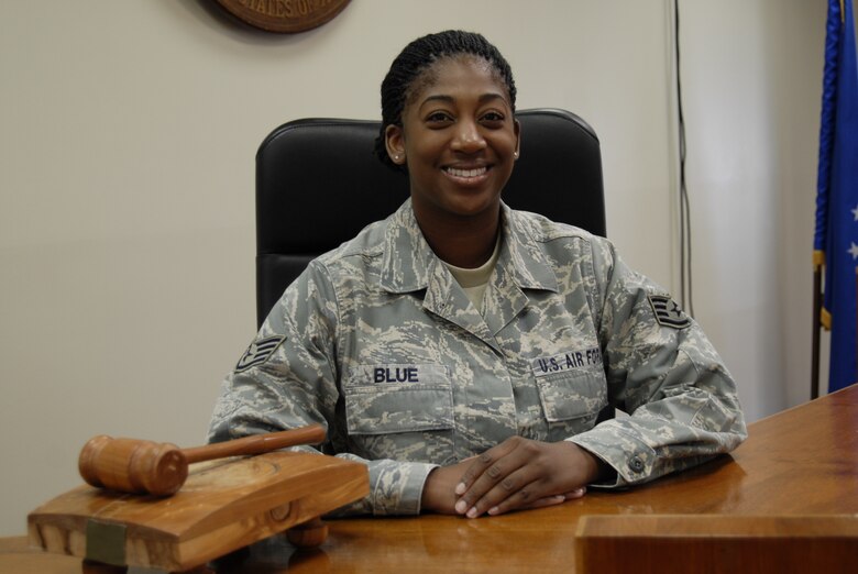 Staff Sgt. Natasha Blue, 51st Fighter Wing Staff Judge Advocate office paralegal. (U.S. Air Force photo/Tech. Sgt. Eric Petosky)