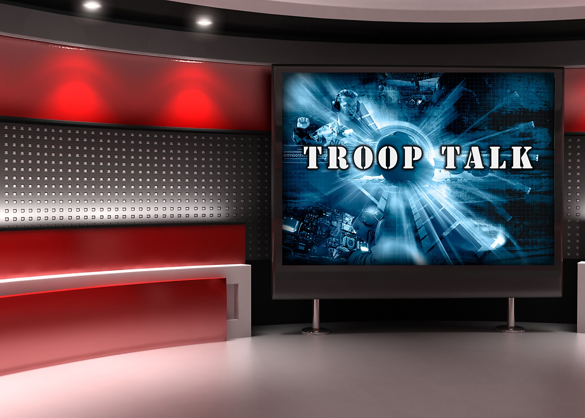 The new set of the Troop Talk TV show, now shot in high definition, brings a crisp, new look to a very popular lowcountry show.