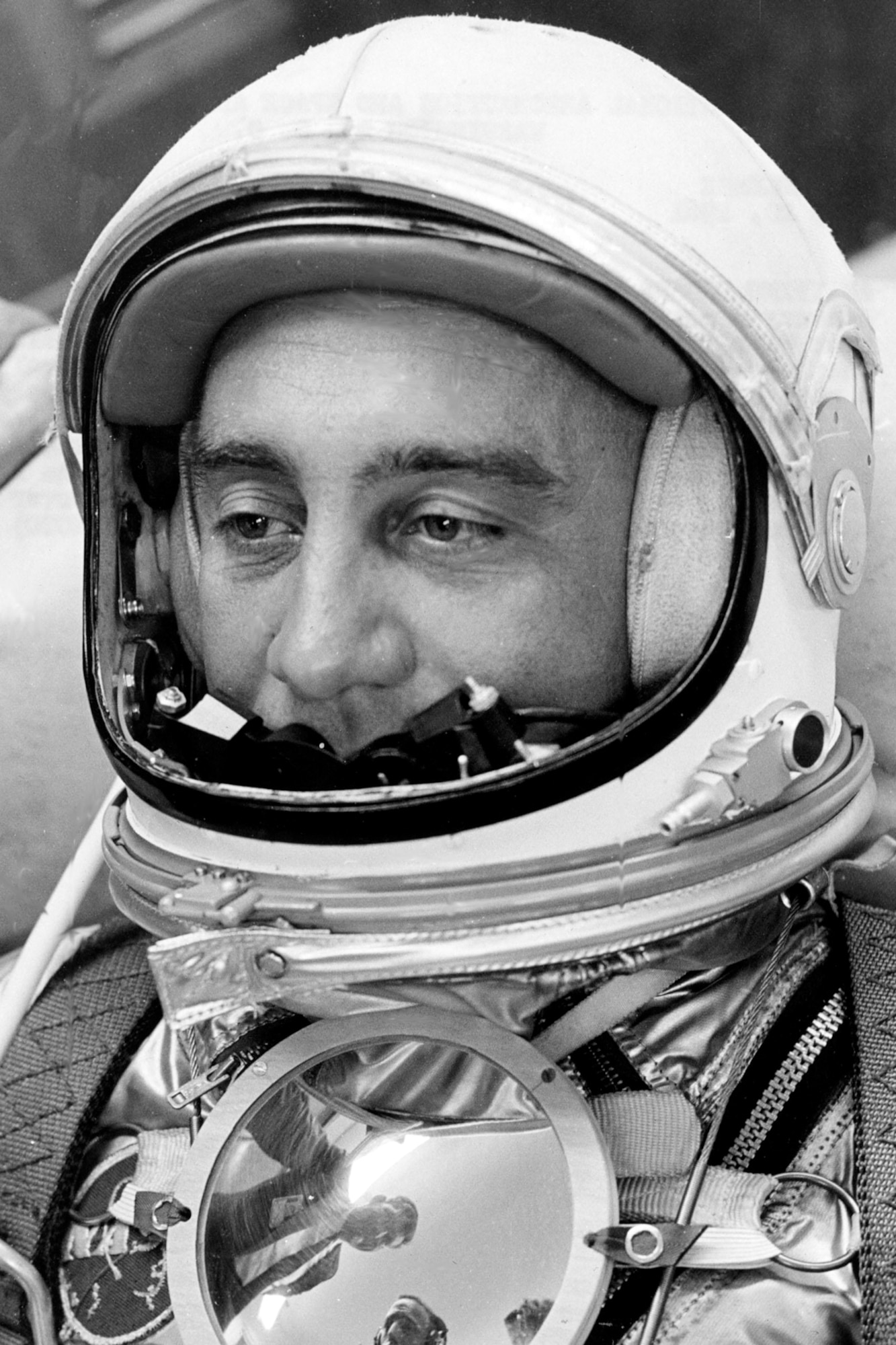 Lt. Col. Virgil I. "Gus" Grissom was one of NASA's original seven Mercury astronauts and the first man to fly in space twice. He died Jan. 27, 1967, in the Apollo 1 fire at Cape Kennedy. Grissom Air Reserve Base, Ind., is named in his honor. (NASA photo) 
