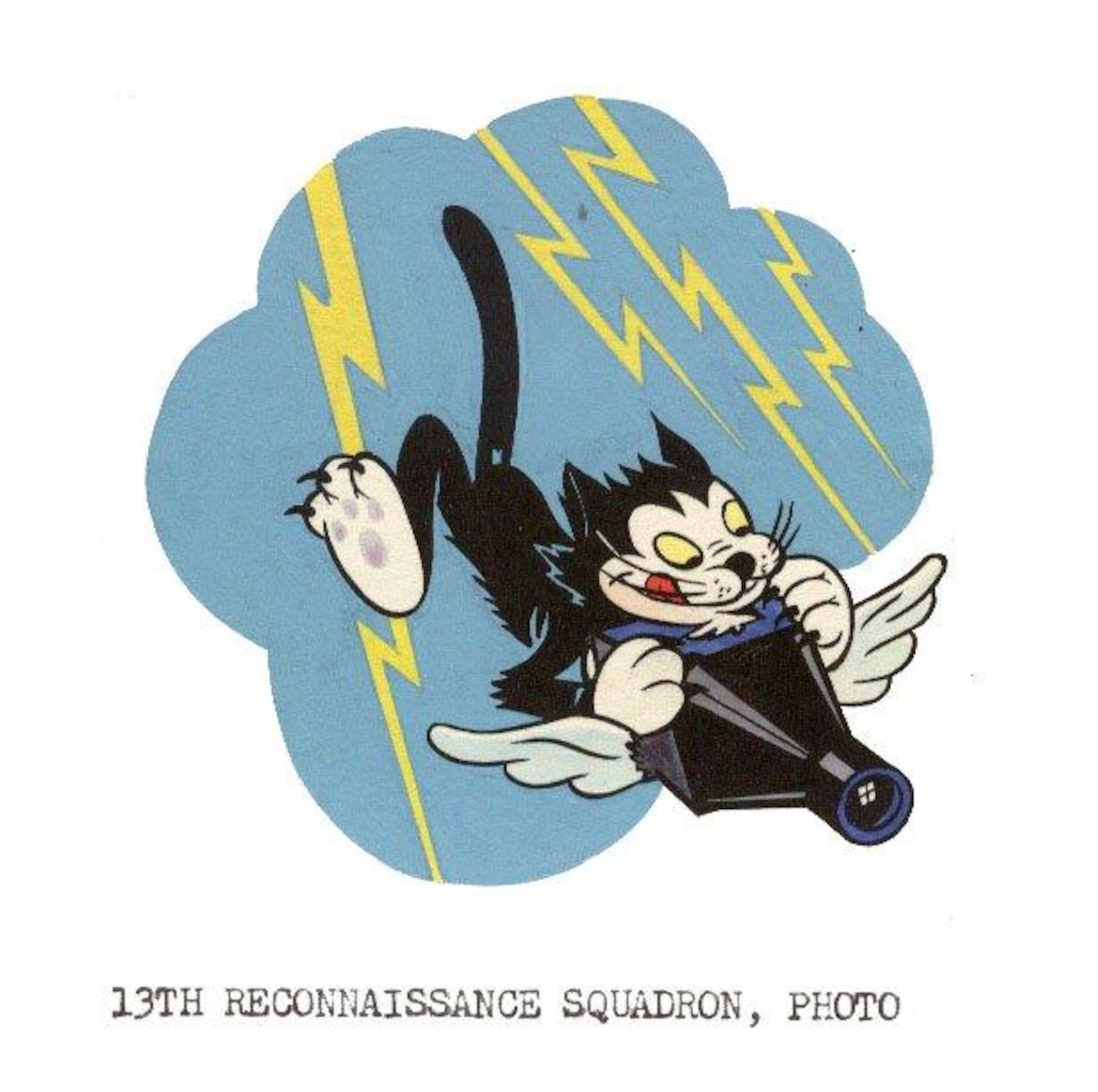 The 13th Reconnaissance Squadron is seeking to re-implement the squadron’s original patch created by Walt Disney Studios in 1944. During World War II, a six-person team of animators at Walt Disney Productions created approximately 1,200 designs for both American and Allied military units.  