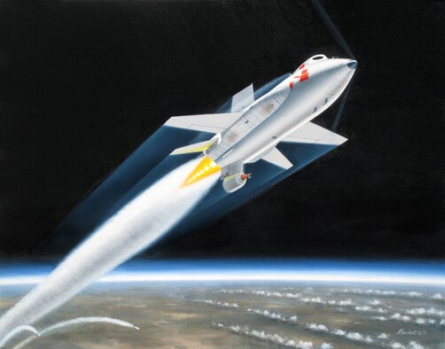 A photo of Mike Machat’s latest painting honoring the world speed record flight of the North American X-15A-2 flown by the late Col. “Pete” Knight 44 years ago this week on Oct. 3, 1967. (Courtesy photo)