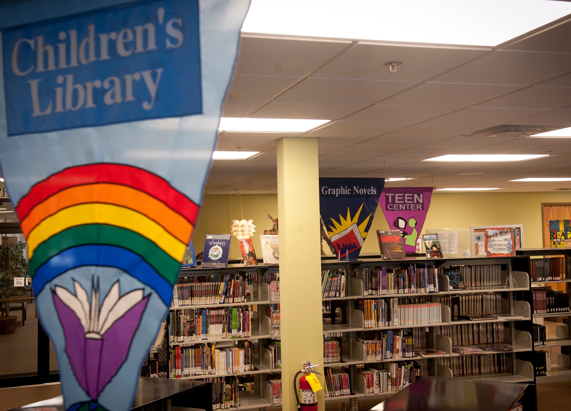 The Moody Air Force Base library is filled with many resources for all age groups to utilize and offers more than just books. The library is equipped with a computer lab, audio books, free Wi-Fi internet and a reading room. (U.S. Air Force photo by Airman 1st Class Joshua Green/Released)     
