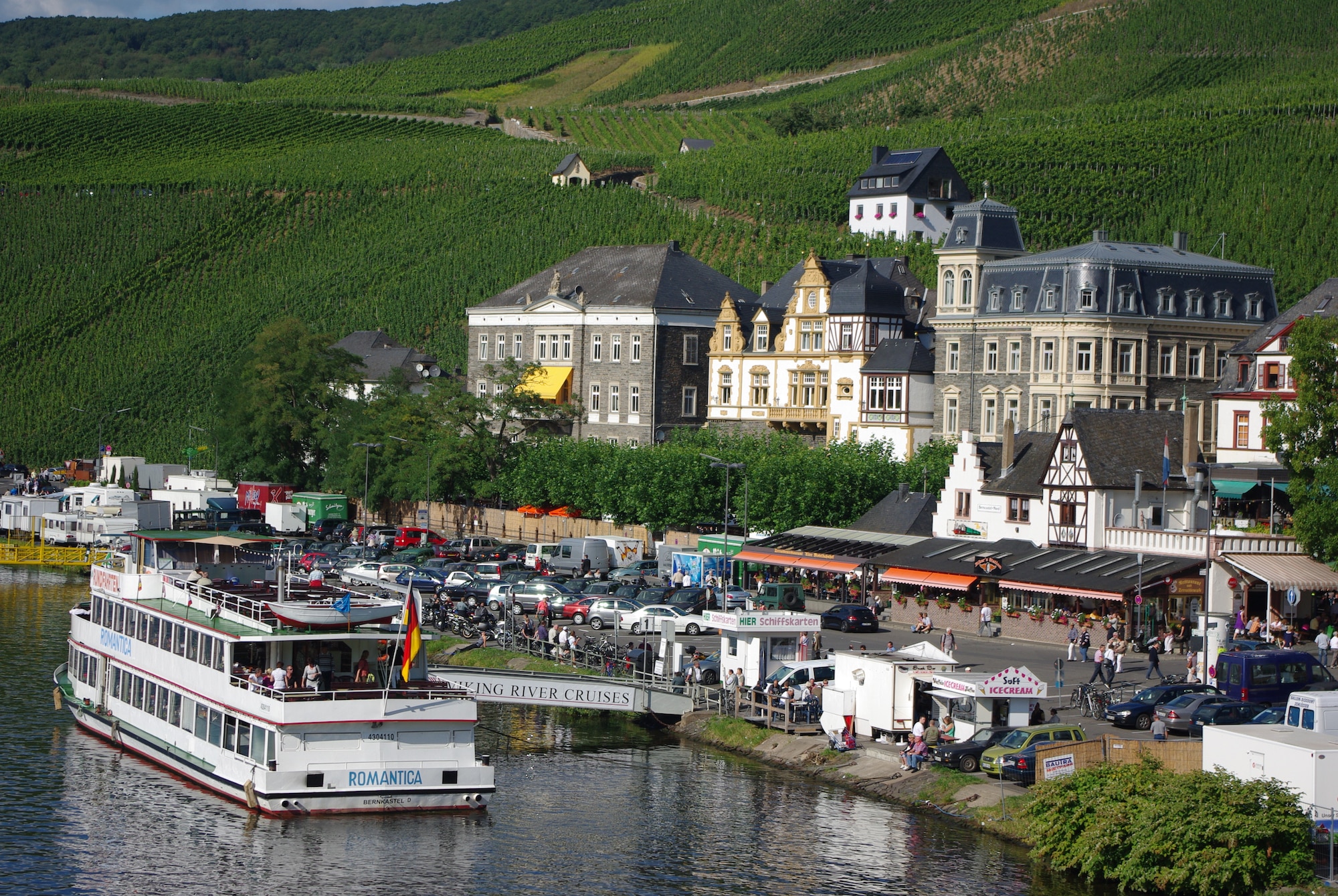 SPANGDAHLEM AIR BASE, Germany -- Boat cruises on the Mosel River are available throughout October. The majority of the trips start off from the Bernkastel dock and can be combined with sightseeing tours of local castles or attractions. For more information, call the Bernkastel Boat Information Office at 06531-4719. (U.S. Air Force photo/Iris Reiff)