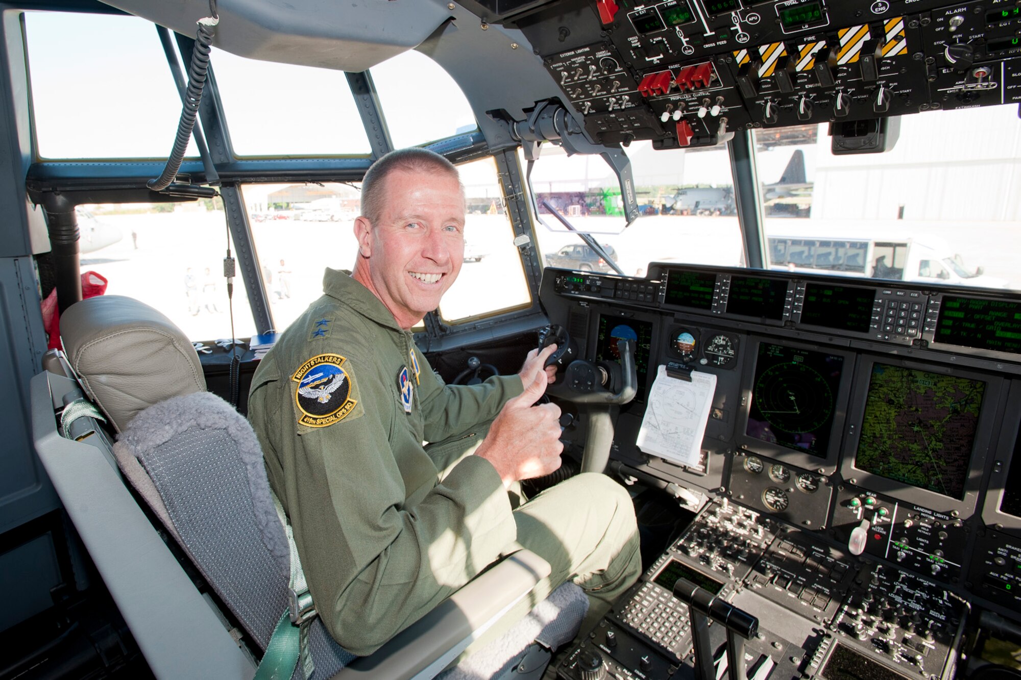 MARIETTA, Ga. -- Maj. Gen. Mark Solo, 19th Air Force commander, prepares to fly the Air Force's newest HC-130J Combat King II from the Lockheed Martin facility in Marietta, Ga., to Kirtland Air Force Base, N.M., Sept. 29. The new aircraft will be assigned to the 58th Special Operations Wing. (Courtesy photo)