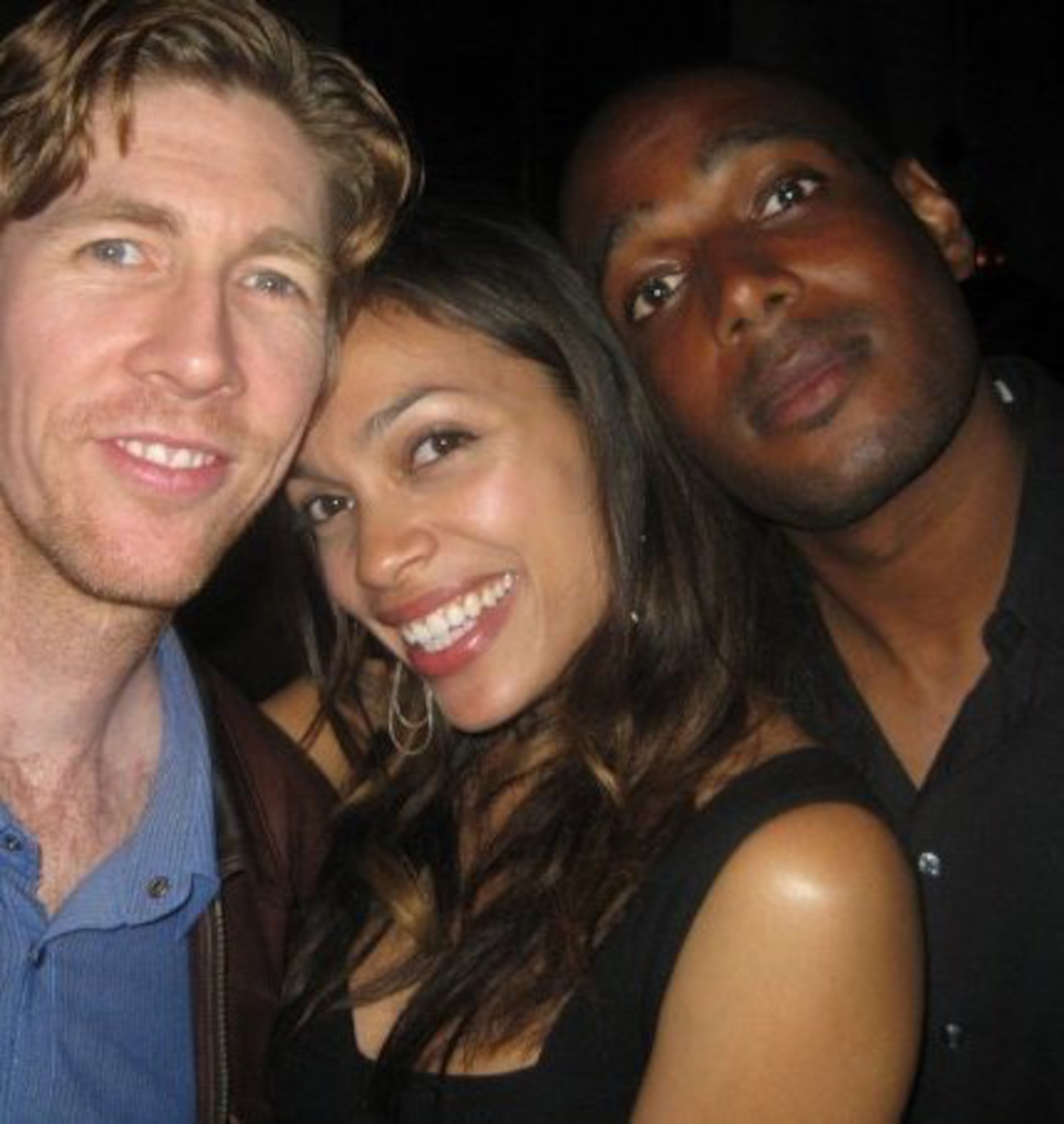 Comic book creator David Atchison (right) with actress and the Occult Crimes Task Force co-creator and actress, Rosario Dawson (center) with director Matt Spradlin. (Photo courtesy of David Atchison)