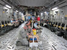 More than 35 local community leaders and military personnel depart Joint Base Charleston on a C-17 Globemaster III to visit the U.S. Air Force Academy, Colo., Schriever Air Force Base, Colo., and Holloman AFB, N.M. as part of a two day civic leader tour Sept. 26 and 27. Some of the tour highlights included an orientation to one of the Air Force’s commissioning sources and an introduction to military satellite systems and remotely piloted aircraft. Civic leader tours are designed to showcase some unique, yet important mission areas in order to provide the local community with a better understanding of Air Force operations. (U.S. Air Force photo/Michaela Judge)