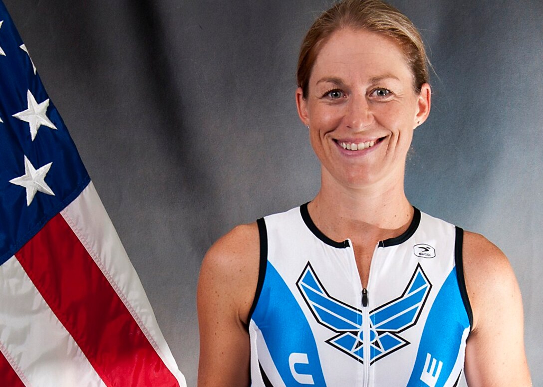 Capt. Jamie Turner is scheduled to compete in the Ford Ironman World Championship Oct. 8 at Kona Hawaii. Captain Turner is a C-17 Globemaster III pilot with the 317th Airlift Squadron at Joint Base Charleston, S.C. Captain Turner and her teammate, Maj. Scott Poteet, assigned to the U.S. Air Force Academy, won the 2010 Ford Ironman World Championship military division title. (U.S. Air force photo/Michael Dukes)