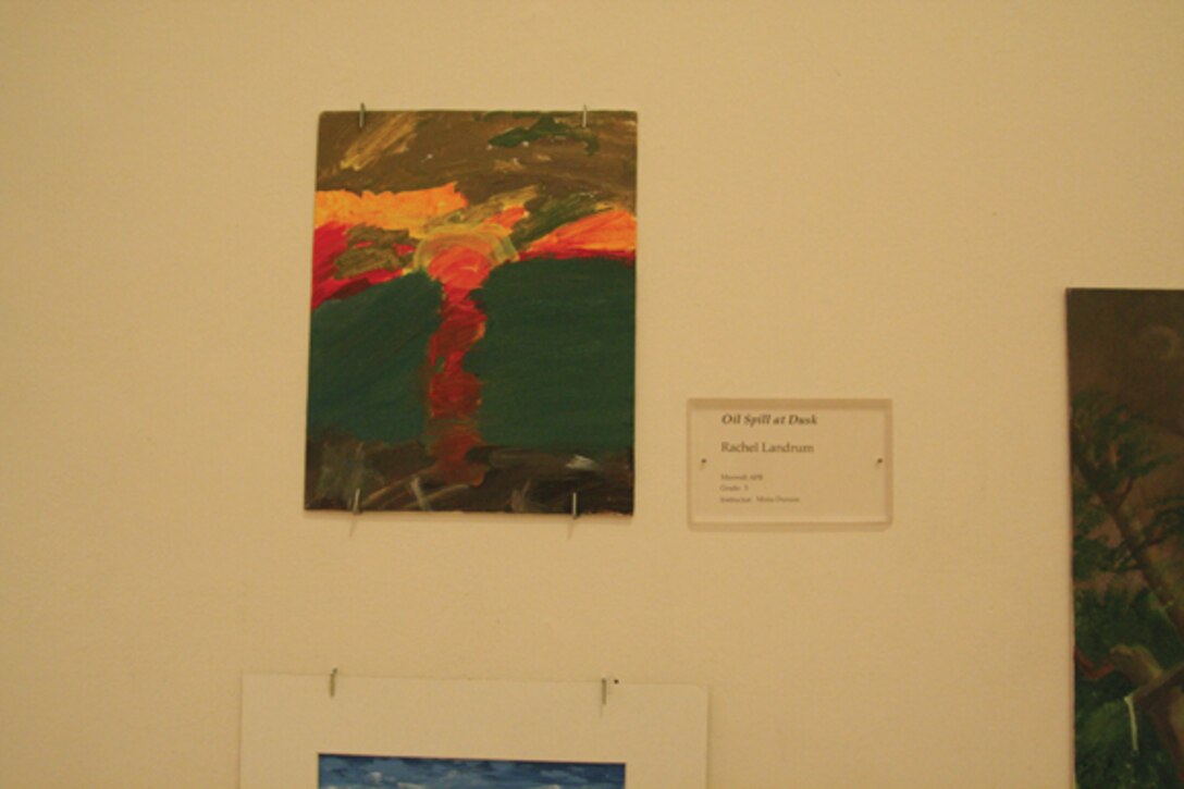 "Oil Spill at Dusk," by Rachel Landrum.
