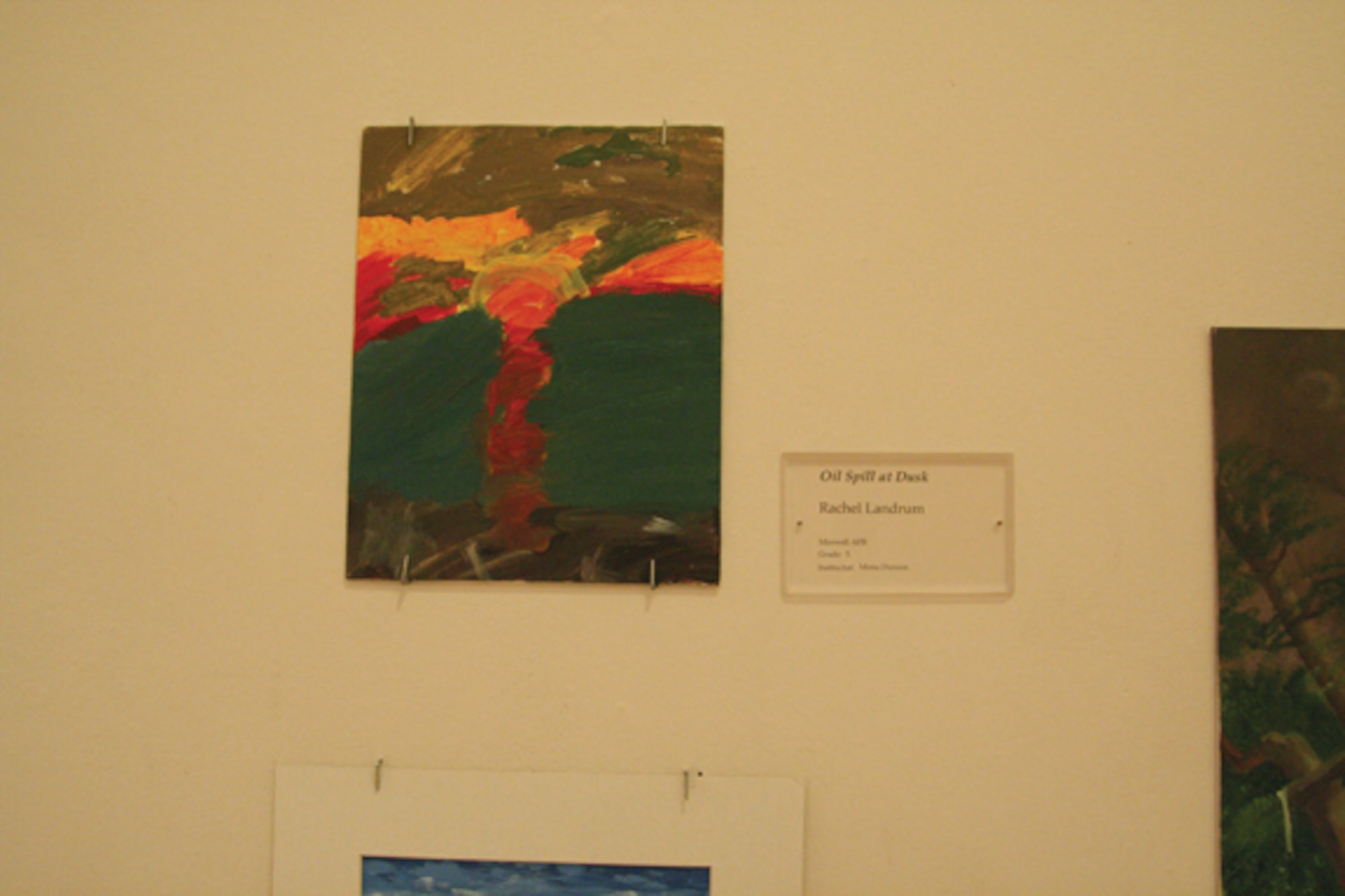 "Oil Spill at Dusk," by Rachel Landrum.