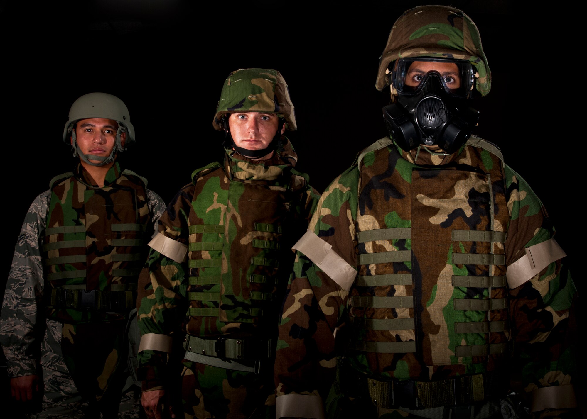 Eglin’s operational readiness inspection begins Oct. 20.  Airmen experience various mission-oriented protective postures during the Phase II exercise of the ORI.  MOPP levels range from zero to four.  MOPP-4 requires a full chemical suit, body armor and gas mask.  (U.S. Air Force photo/Samuel King Jr.)