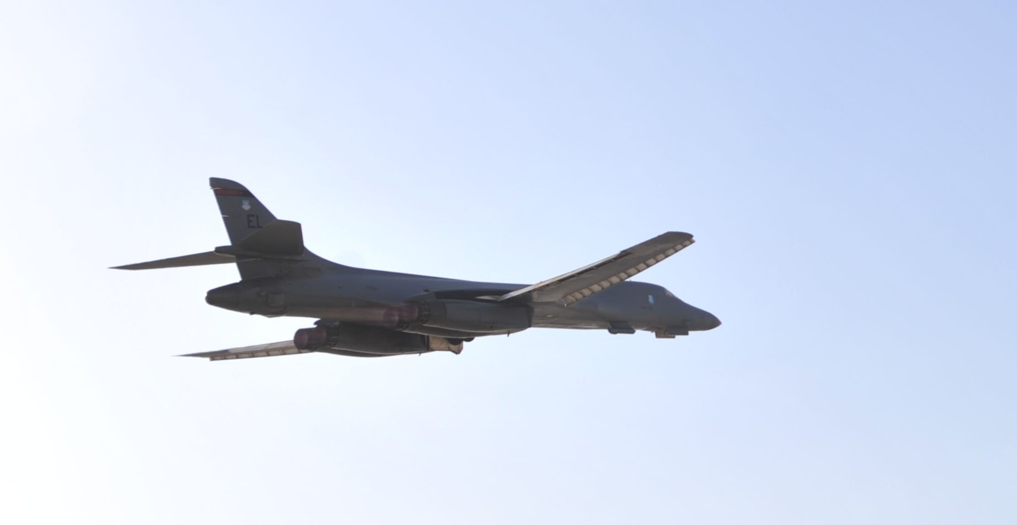 A B-1B Lancer from the 34th Expeditionary Bomb Squadron takes off on a mission, Oct. 7, 2011, at an undisclosed location in Southwest Asia. In the past decade of operations in Afghanistan, the 34th EBS has achieved several firsts for the B-1B community, to include the first combat Joint Direct Attack Munitions (JDAM) drop.  The 34th EBS is currently assigned to the 379th Air Expeditionary Wing. (U.S. Air Force photo/Senior Airman Paul Labbe)