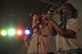 The U.S. Air Forces Central Command band "Top Cover" performs for service members in an undisclosed loacation in Southwest Asia. Top Cover is deployed from Elmendorf Air Base, Alaska. (U.S. Air Force photo by Senior Airman Rachelle Elsea)