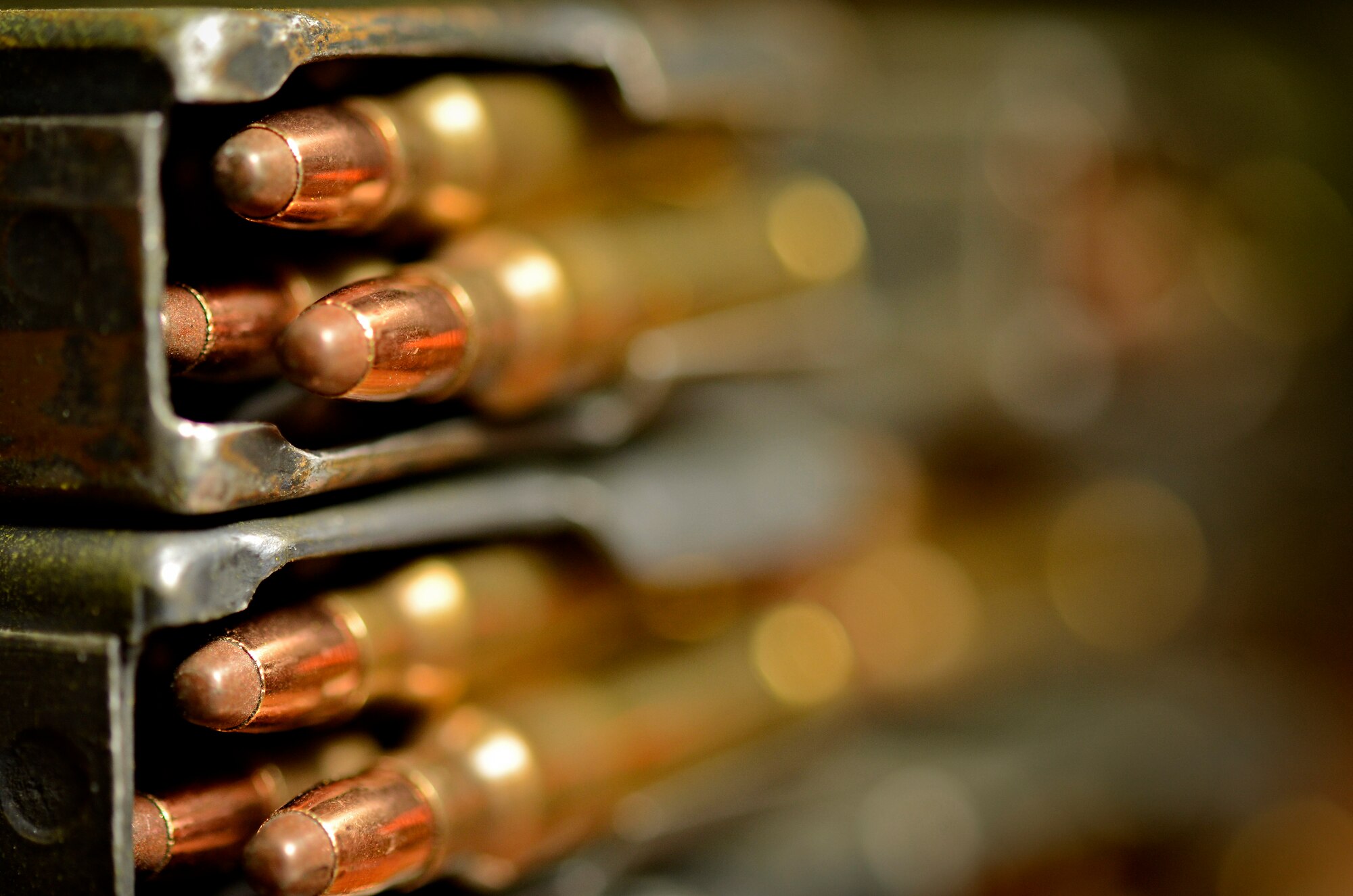 VOGELWEH, Germany – Loaded magazines sit on a table before Airmen begin the new Air Force rifle qualification course Oct. 7. The new course of fire has a mandatory implementation date of Dec. 1, 2011. (U.S. Air Force photo/Staff Sgt. Benjamin Wilson)