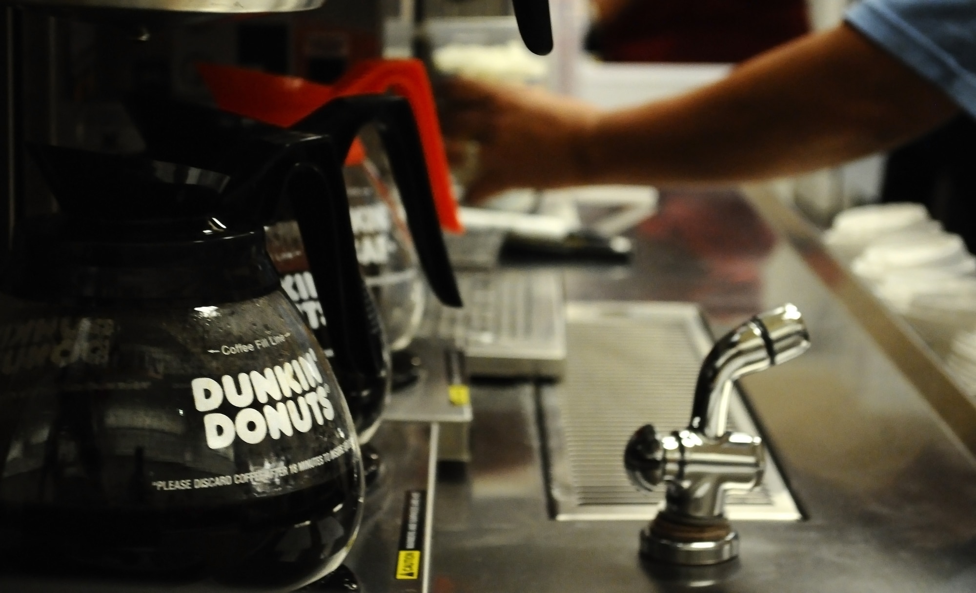 ANDERSEN AIR FORCE BASE, Guam—The Exchange held the grand opening for their newest addition here, Duncan Donuts, Oct. 14. The coffee shop will be open from 7 a.m. to 6 p.m. (U.S. Air Force photo by Senior Airman Benjamin Wiseman/Released)