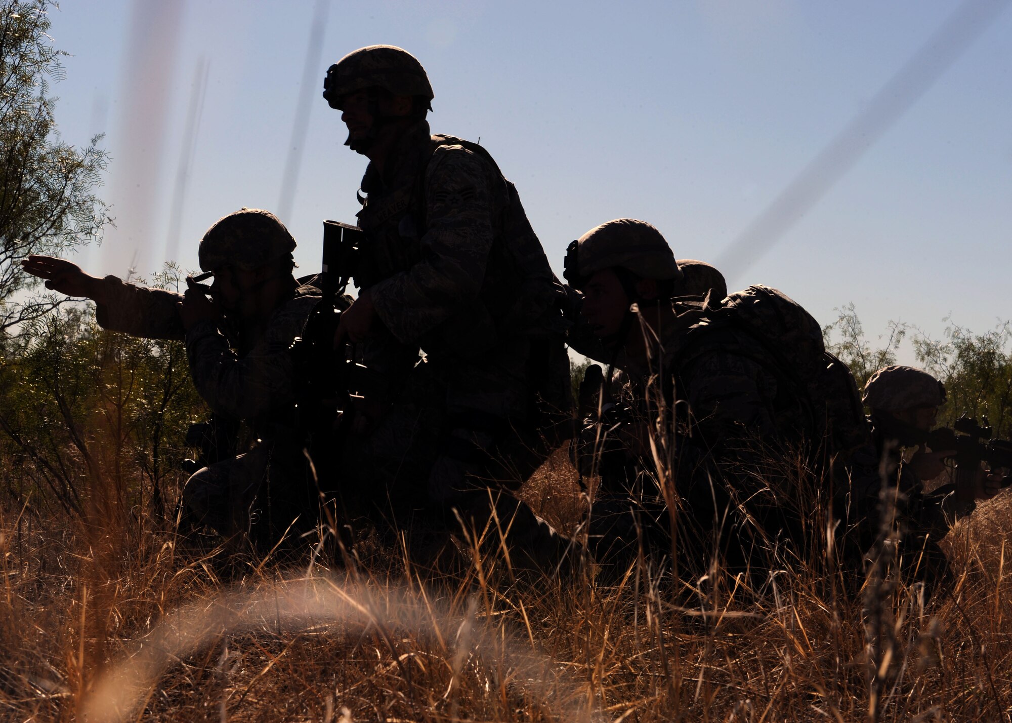 Airmen from the 7th Security Forces Squadron conduct observation training Oct. 13, 2011 at Dyess Air Force Base, Texas for the upcoming Global Strike Challenge. During the competition Dyess security forces will compete in marksmanship on the M-4, M-9, M-240 and M-230 weapons systems, combat tactics and priority resource defense, and the mental and physical challenge event. (U.S. Air Force photo by Airman 1st Class Jonathan Stefanko/ Released)