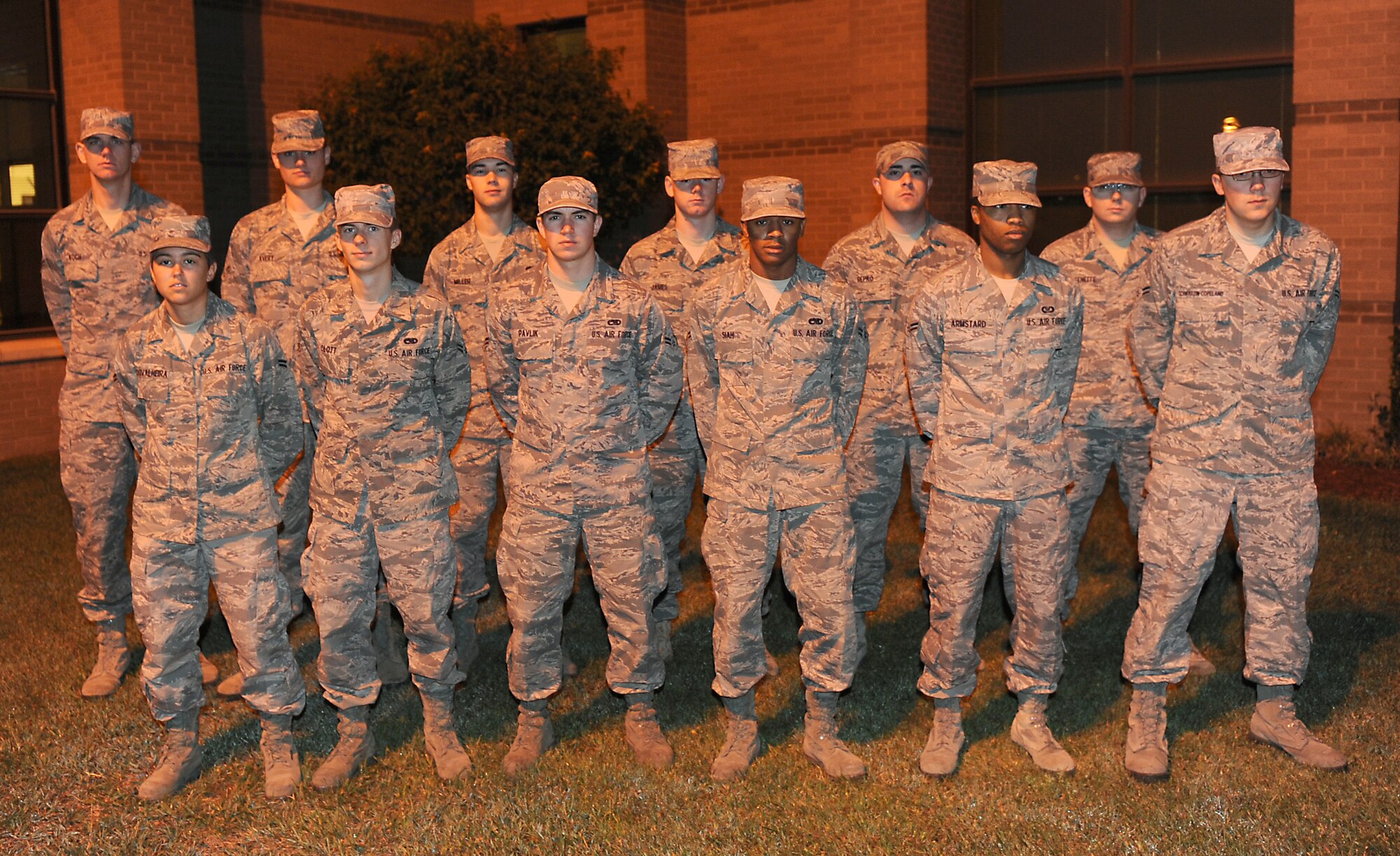 Congratulations to Team McConnell’s First Term Airman’s Center graduates at McConnell Air Force Base, Kan. Front row: Airmen 1st Class Cassandra Carvalbeira, Edwin Clott, Elliot Pavlik, Damien Siah, Desmond Armstard and James Schwarzin-Copeland. Second Row: Airmen 1st Class Thomas Koch, David Avery, Tyler Miller, Jesse James, Zackery Repko and Brandon Degenefee. (U.S. Air Force photo/ Airman 1st Class Maurice Hodges)
